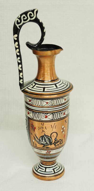 lot 4790 image: Copper Colored Vessel  Vase - Handmade in GREECE LAIOS - No. 48 - Very beautiful See photos
