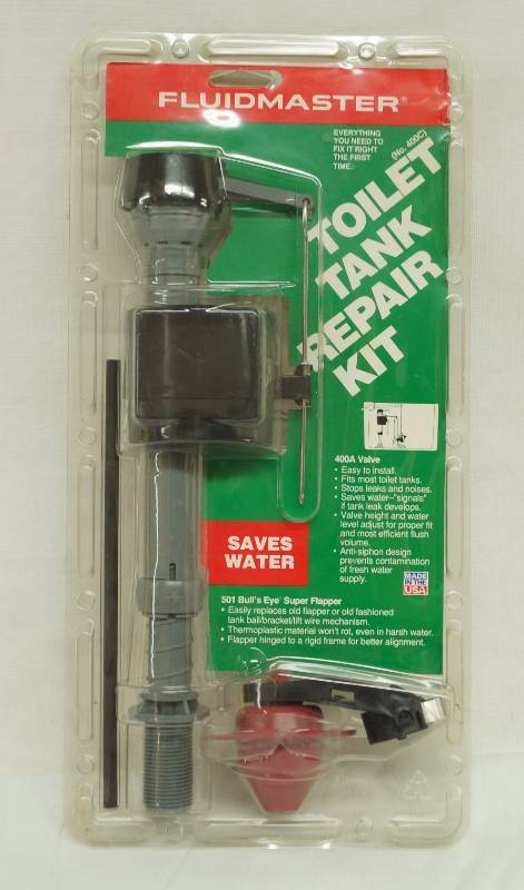 lot 4812 image: Fix that leaky flapper Toilet Tank Repair Kit - NEW Fluidmaster 400A Valve & 501 Bulls Eye Super Flapper