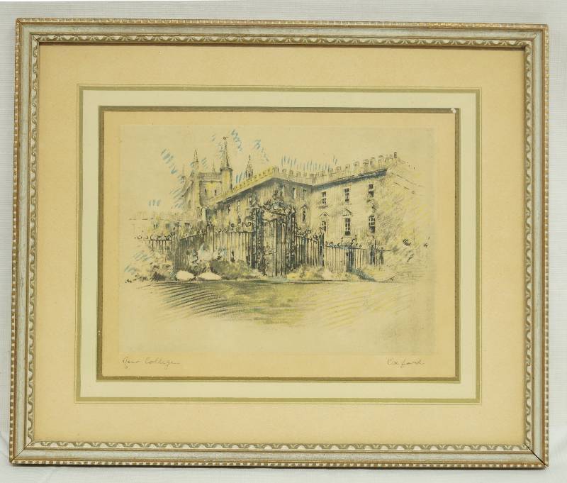 lot 4831 image: Beautiful Artwork Print - New College Oxford - Stunning Fram 11.5 x 10 - beautiful mat and frame