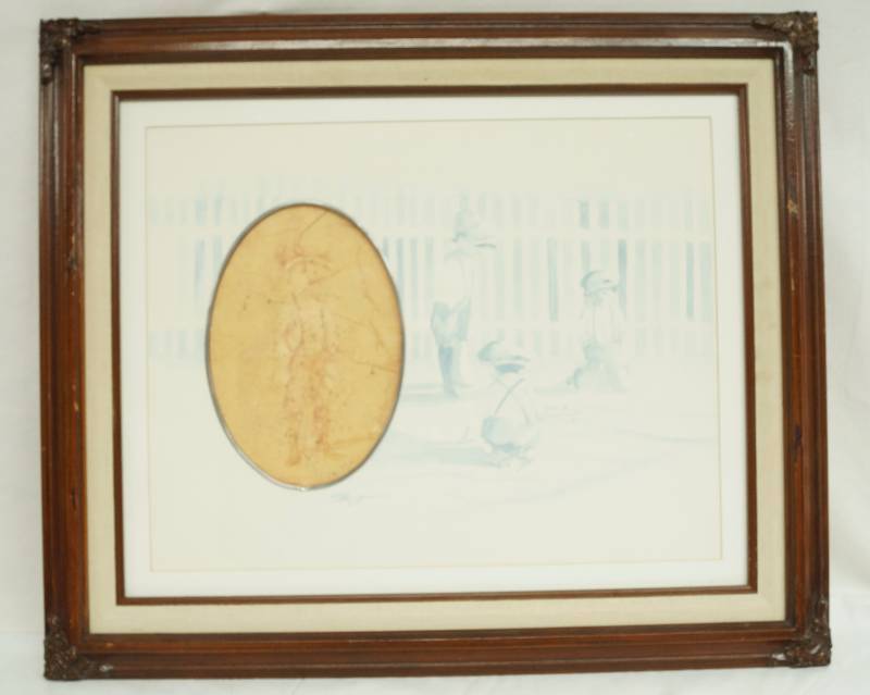 lot 1939 image: Original Watercolor Artwork - Framed - Nice