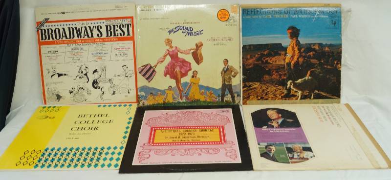 lot 1032 image: Lot of Record Albums - Broadway, Bethel College Choir and more See Photos
