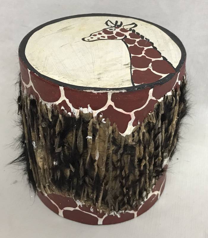 lot 2020 image: Decorative Tribal Drum - Works
