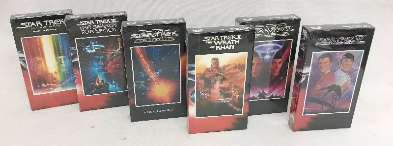lot 1963 image: Star Trek VHS Movie Set - 6 tapes SEALED Special Version motion picture - MINT