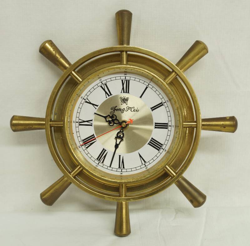 lot 6172 image: Beautiful Heavy Clock Fong Mei - Nautical Theme - WOW