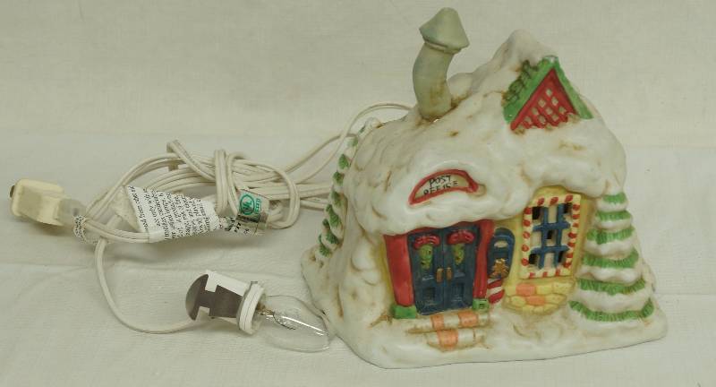 lot 6194 image: Christmas Village - Candy Shop - Porcelain Lighted Figurine