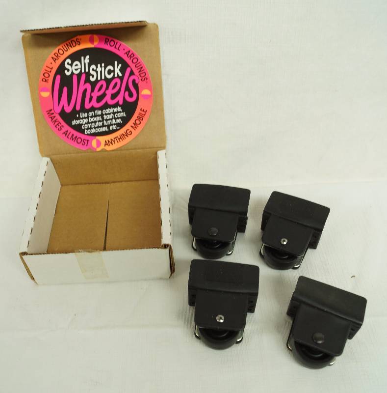 lot 6229 image: Roll-Arounds Self Stick Wheels - Make Almost Anything Mobile