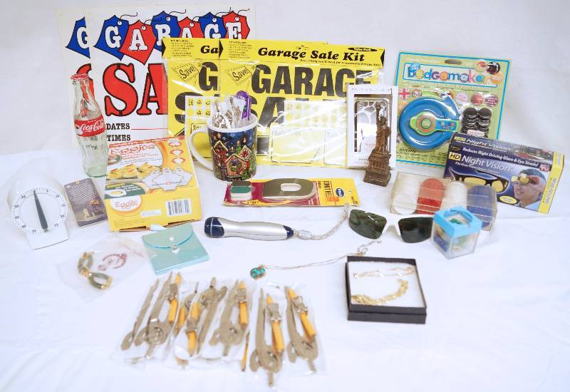 lot 6327 image: BIG Garage Sale Marketing Set - Poker Chips - Night Vision Glasses - Coke Bottle and Misc