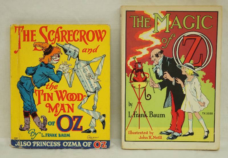 lot 6344 image: The Wizard of OZ Books -The Tin Wood-Man of OZ - The Magic of Z & Ozma of OZ Books by FRANK BAUM