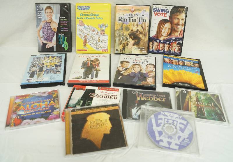 lot 6346 image: DVD Movie and CD Collection