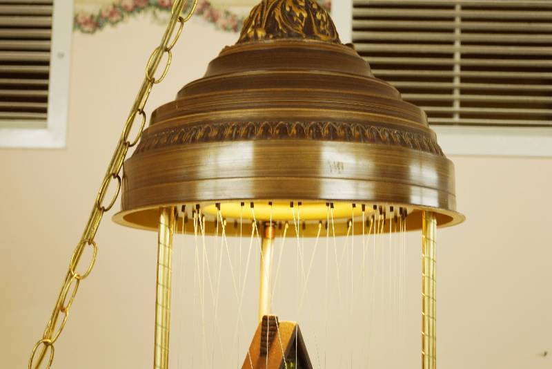 Vintage Hanging Oil Rain Lamp Grist Mill TESTED WORKS! VIDEO