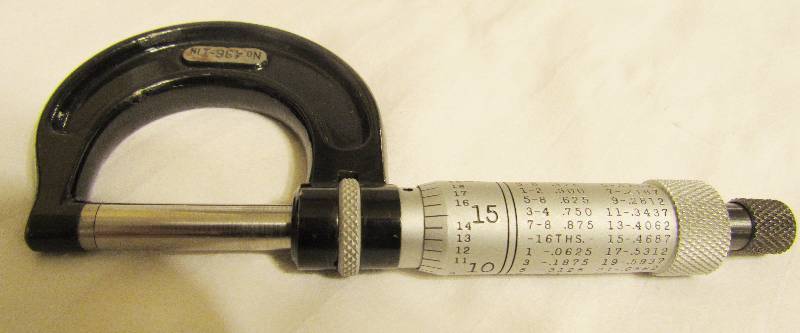 lot 4086 image: Starrett Micrometer Caliper- w Original Box - No. 436-I In.
