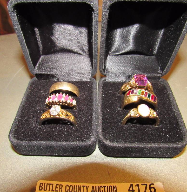 lot 4176 image: Set of 6 Misc. Rings