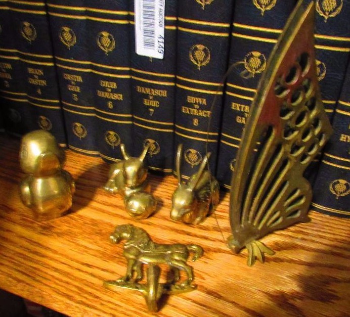 lot 4192 image: 12pc. Misc. Brass Figurines