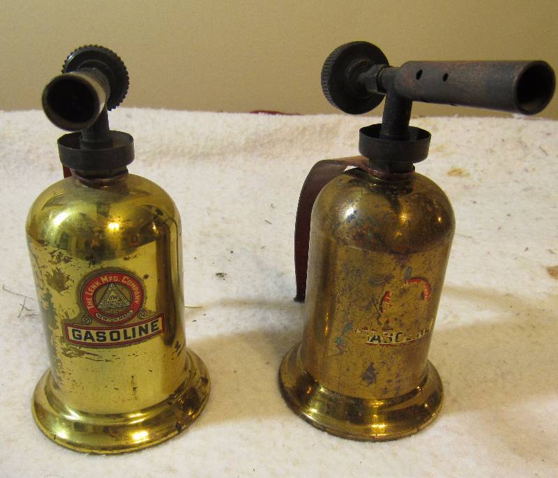 lot 4250 image: Lot of 2 Vintage Torches - Lenk Blotorch - VERY COOL