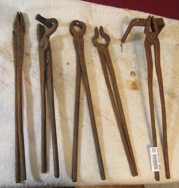 lot 4259 image: Lot of Iron-Working Tools - see photo - Vintage