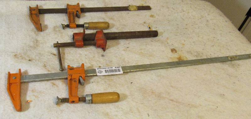 lot 4261 image: Lot of 3 Adjustable Clamps - see photos