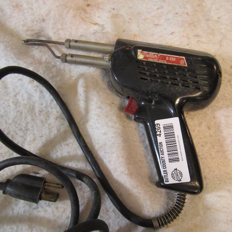 lot 4269 image: Weller Soldering Iron & 5 rolls of solder wire See photos