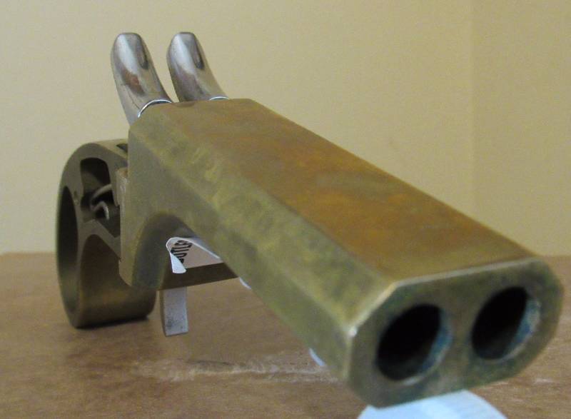 lot 4013 image: Double Barrel Black Powder Pistol 004630