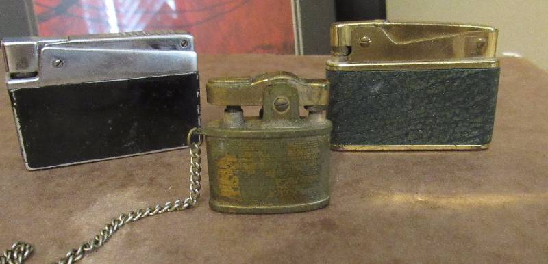 lot 4021 image: Collectors Lot of 3 Cigarette Lighters - See Photos for Details