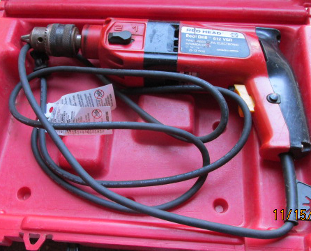 lot 4243 image: Redi Hammer Drill - RED HEAD - 612 VSR TWO SPEED ELECTRIC w Case 14 - 12 - works
