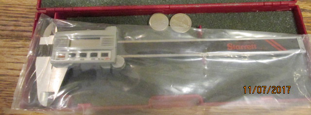 lot 4101 image: Starrett Caliper - 6 Digital w case - NEW Condition, in plastic, in plastic case - NICE