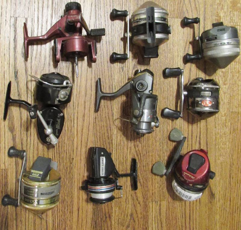lot 7794 image: Lot of 9 Fishing Reels - See Photos