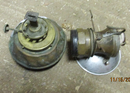 lot 6237 image: Vintage Oil Lamps and Oil Lamp Flashlight() - these are cool