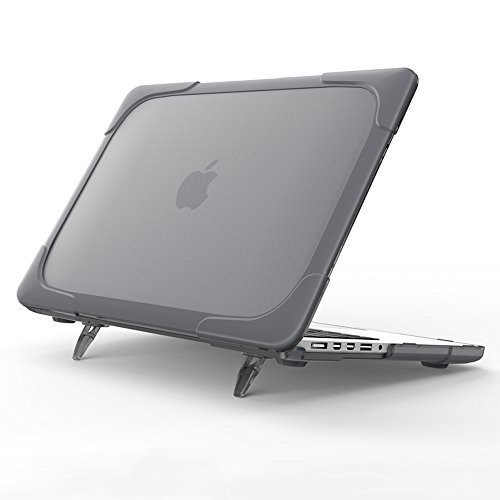 lot 15721 image: Funut Compatible with MacBook Air 11 Inch Case A1370 A1465, MacBook Air 11 Kickstand Case, Heavy Duty Protective Plastic Hard Shell Case Cover for Apple Laptop Mac Air 11 (# Gray)