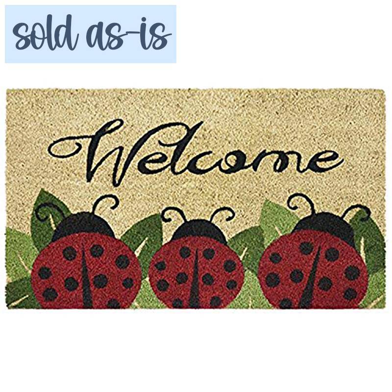 lot 15729 image: Achim Home Furnishings Printed Coir Mat 18x30 - Ladybug