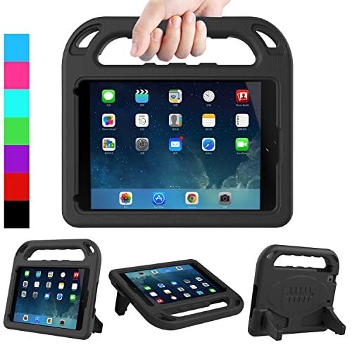 lot 15754 image: LEDNICEKER Kids Case for iPad Mini 1 2 3 4 5 - Light Weight Shock Proof Handle Friendly Convertible Stand Kids Case for iPad Mini, Mini 5 (2019), Mini 4, iPad Mini 3rd Gen, Mini 2 - Black