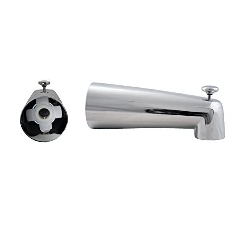 lot 15756 image: Westbrass E5074D-1F-26 7 Reach Wall Mount Tub Spout with Diverter for Copper Pipe, 1-Pack, Polished Chrome