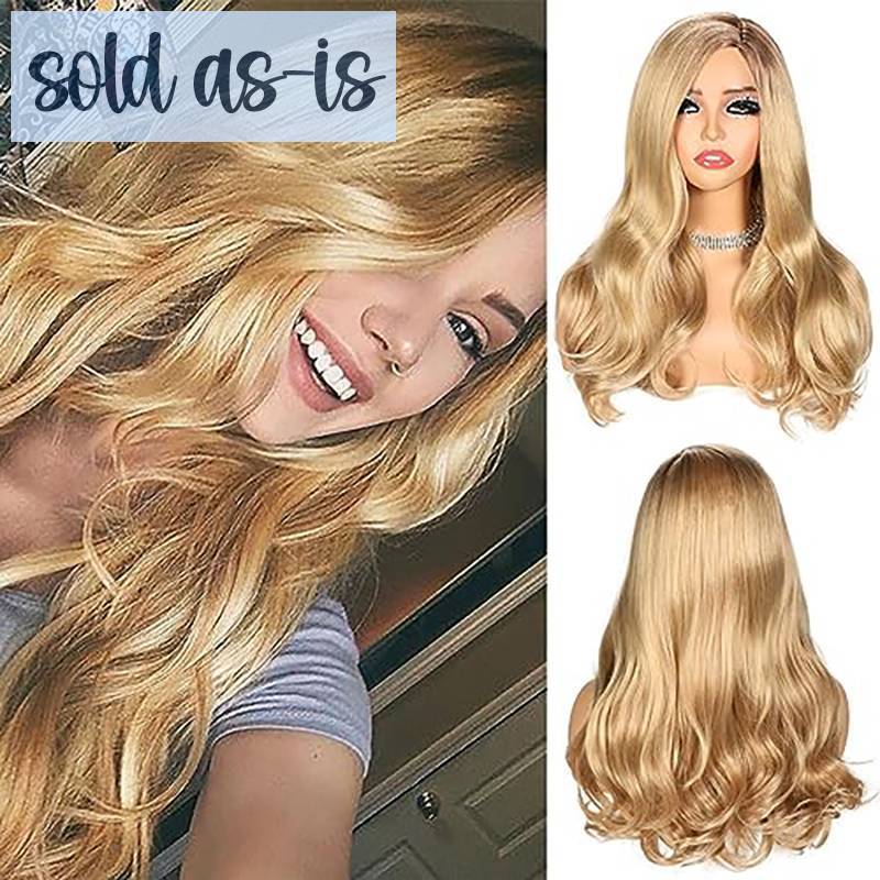 lot 15773 image: DDHAIR Long Blonde Wigs for Women Natural Wave Curly Wig Heat Resistant Synthetic Wig (Color Dirty Blonde)