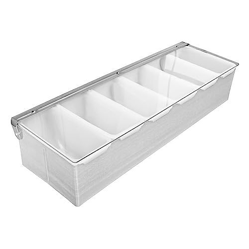 lot 25809 image: New Star Foodservice 48049 Stainless Steel Condiment Dispenser with 6 Compartments (NO ICE TRAY INCLUDED)