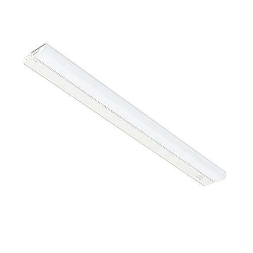 lot 25822 image: GETINLIGHT Dimmable Hardwired Only Under Cabinet LED Lights, 30-inch, Daylight White(5000K), Matte White Finished, ETL Listed, IN-0201-14-WH-50