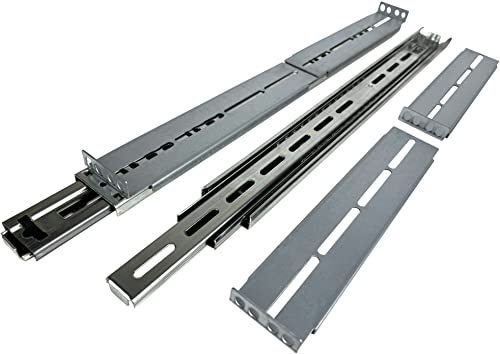 lot 25871 image: Rackmount Sliding Rails - Kit for 2U-8U Chassis (Adjustable 18 to 25 Depth) 2 or 4 Post Mount Sliders for Server Case (Compatible with Any Standard Rack, Cabinet, Computer Enclosure) Tupavco TP1821