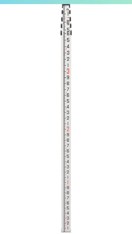 lot 35790 image: GEOLENI Aluminum Grade Rod - 10ths, with Carrying Case and Rod Level (16 Foot)