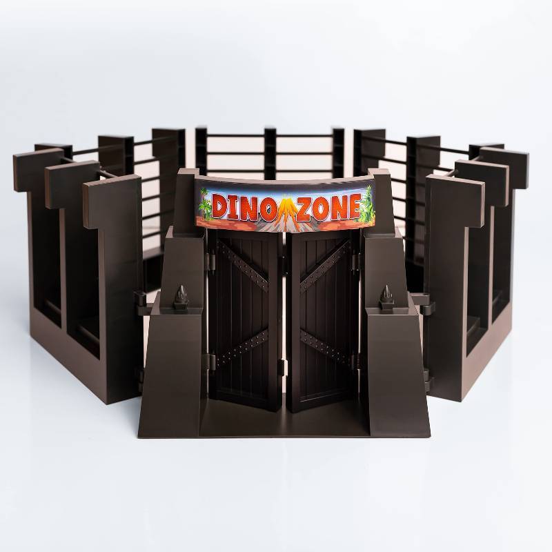 lot 35861 image: Dinosaur Enclosure, Enclosure Playset for Dinosaurs, Dinosaur Fence, Dinosaur Cage by Nelson Toys, Dinosaur Toys