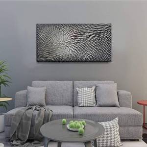 lot 19223 image: YaSheng Art - 24x48 Inch Large Abstract Art Oil Paintings on Canvas blue-green Gradient color Abstract Artwork Modern Home Decor Canvas Wall Art Contemporary Art Paintings 24x48inch