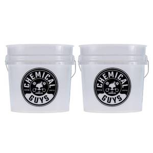 lot 49042 image: Chemical Guys ACC10602 Heavy Duty Ultra Clear Detailing Bucket for Cars, Trucks, SUVs, Jeeps, Motorcycles, RVs & More, 4.25 Gallon, 2 Count (Pack of 1) (Buckets Only)