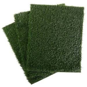 lot 49045 image: Pee Pads for Dogs - Set of Three 23x18.5-Inch Replacement Turf Grass Mats for Potty Training - Dog Housebreaking Supplies for Small Pets by PETMAKER, Green, Medium