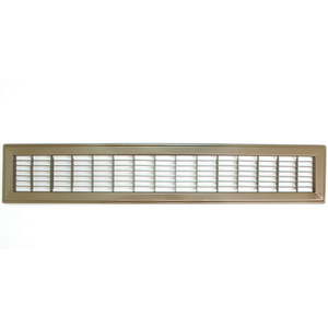 lot 49047 image: 6 X 24 Heavy Duty Rigid Floor Grille - Fixed Blades Air Grill - Brown