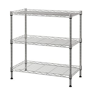 lot 49050 image: SINGAYE 3 Shelf Wire Shelving Unit Adjustable Storage Shelving Shelves for Laundry Bathroom Kitchen Office Pantry Room, 21.26��W x 11.41��D x 22.83��H (Silver)