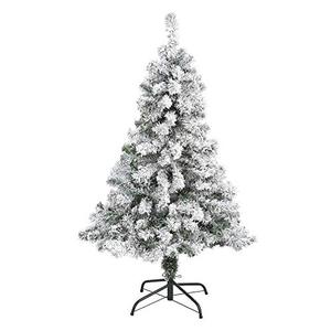 lot 49070 image: Nearly Natural 4ft. Flocked Rock Springs Spruce Artificial Christmas Tree