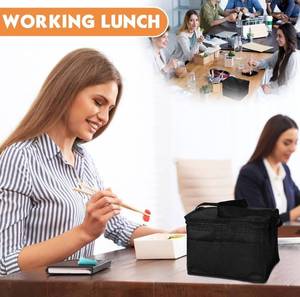 lot 29045 image: 15 Pcs Insulated Lunch Bags Bulk Reusable Cooler Tote Bags Leakproof Thermal Lunch Box Waterproof Freezable