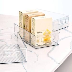 lot 29064 image: Plastic Refrigerator and Freezer Storage Bin with Lid, Set of 3