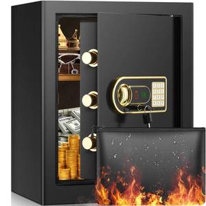lot 29070 image: $$ 2.5 Cubic Large Fireproof Safe Box with Waterproof Fireproof Document Bag, Anti-Theft Home Safe with Combination Lock, Security Safe for Money Ammunition Medicines