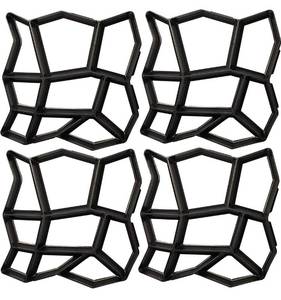 lot 29076 image: VanSmaGo Concrete Molds and Forms,Walk Path Maker Walkway Stone Molding Paving Pavement Stepping Stone Outdoor Paver Cement Mold for Patio, Lawn & Garden (4Packs 13X13X1.4 inch)