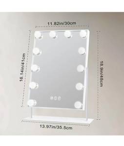 lot 39088 image: Hansong Vanity Mirror with Lights Makeup Mirror with Lights 12 Dimmable Bulbs Hollywood Lighted Makeup Mirror Detachable 10x Magnification 3 Color Lighting Modes