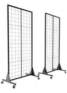 lot 39112 image: $$ Blasinc 2-Pack 2x5.5 Ft Gridwall Panel Display Stand Heavy Movable Floorstanding Grid Wall Panels Retail Display Rack Craft Show Wire Grid Wall with T-Base 2-Pack Black