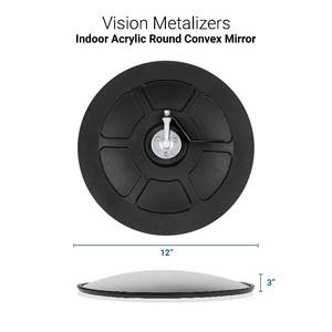 lot 39117 image: Vision Metalizers 26 Outdoor Acrylic Round Convex Mirror, Security Mirror for Retail Stores, Warehouses, Driveways, and Parking Lots, Acrylic Mirror for Blind Spots and High-Traffic Areas